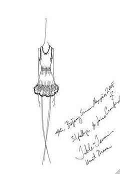 A sketch of a 3.1 Phillip Lim tennis outfit. A sketch of a 3.1 Phillip Lim tennis outfit.
